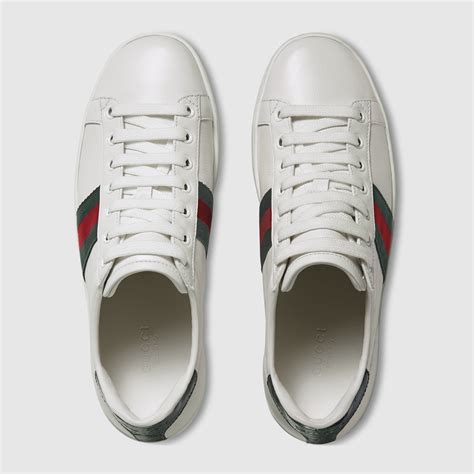 gucci ace low-top leather sneaker|Gucci ace sneakers men discounted.